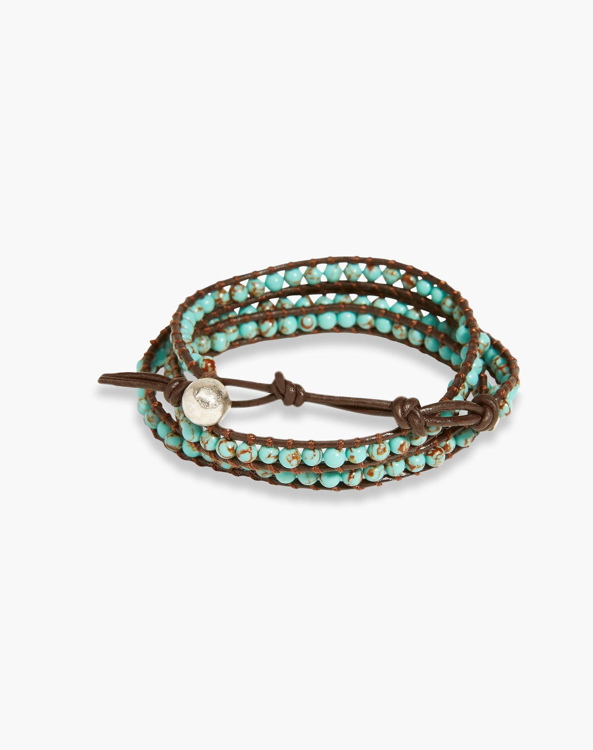 Lucky Brand Turquoise Wrap Bracelet Medium Light Blue