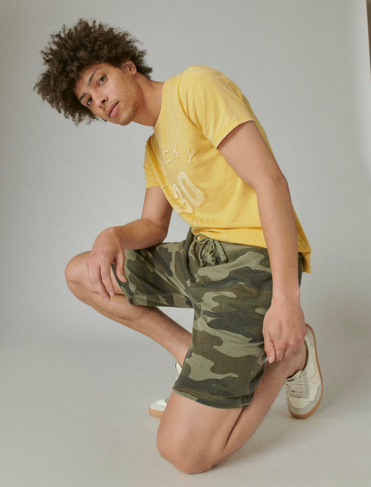 Lucky Brand Venice Burnout Short Camo (Army Colors)