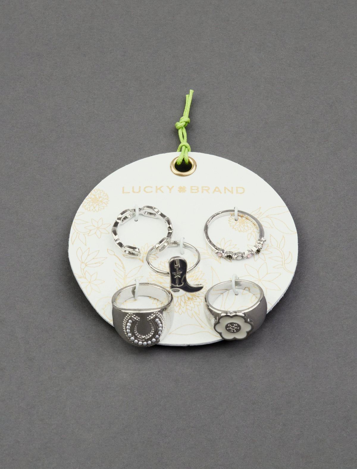 Lucky Brand Western Ring Set Silver