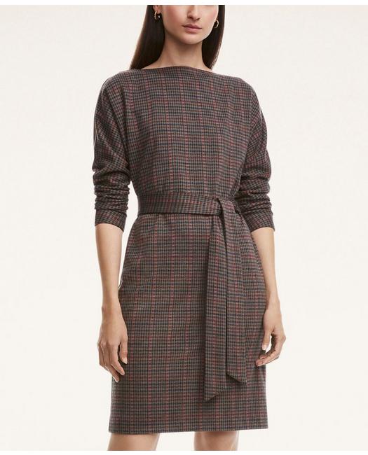 Brooks Brothers Women's Interlock Boatneck Dress Multicolor