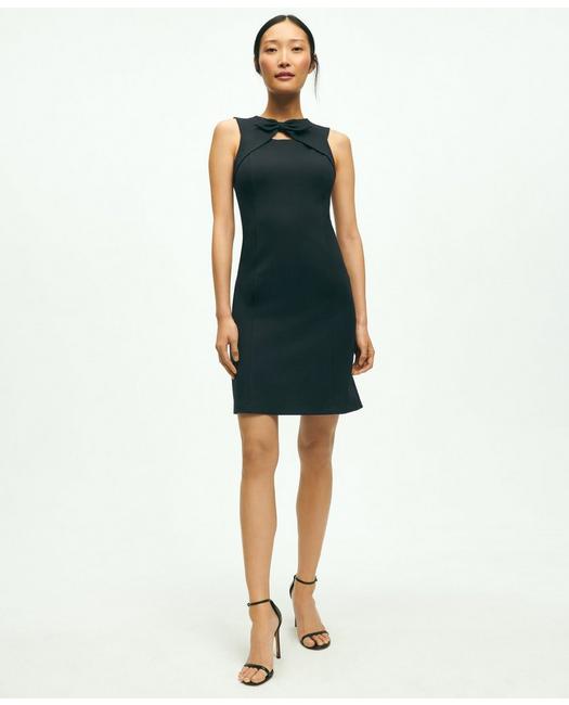 Brooks Brothers Women's Ponte Cut-Out Sheath Dress Black
